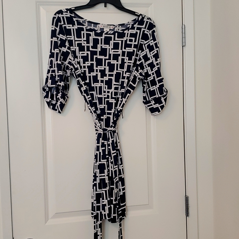AA Studio AA Navy Blue & White dress